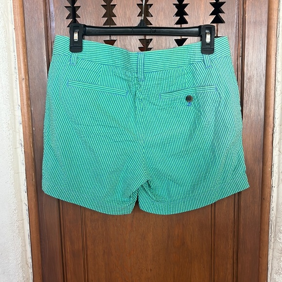 J. Crew seersucker shorts size 4 blue green - Picture 3 of 4